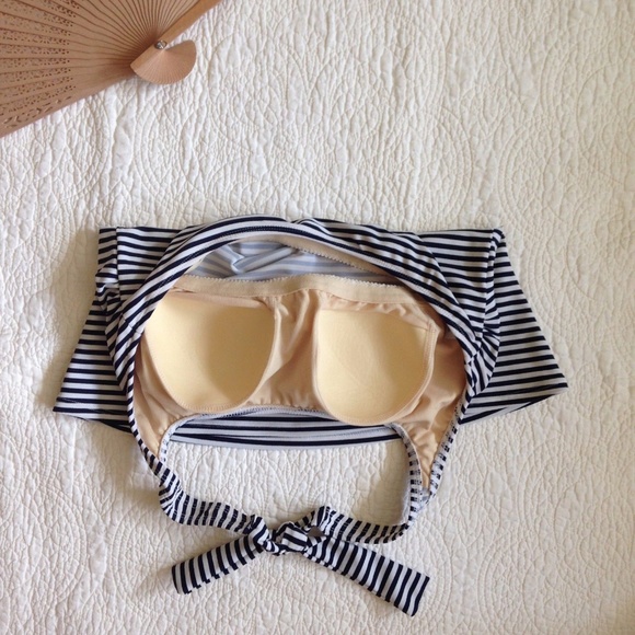 Beach House Tankini Top Stripe Halter Padded 10 - Picture 5 of 6